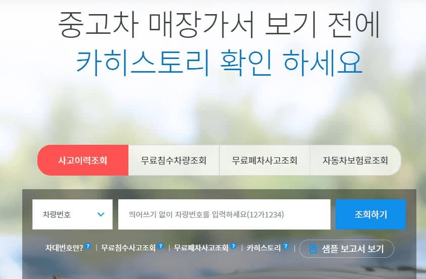 자동차 차량번호 조회